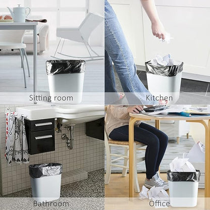 1.2 Gallon 160 Counts Small Trash Bags Garbage Bags, Bathroom Trash Can Bin Liners, Small Plastic Bags for home office kitchen, fit 5-6 Liter, 0.8-1.6 and 1-1.5 Gal, Black