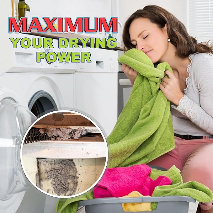 Sealegend 2 Pieces Dryer Vent Cleaner Kit, Dryer Vacuum Hose Attachment and Flexible Lint Brush, Dryer Vent Cleaning Tools for Crevice Lint Trap‌, Grey