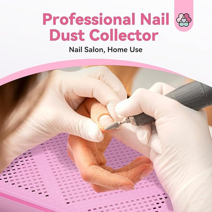 SAVILAND Nail Dust Collector, 60W Powerful Nail Vacuum Dust Collector with Brush, Compact Electric Dust Suction Machine with Reusable Filter Manicure Tool for Acrylic Nail Gel Polishing,Salon & Home