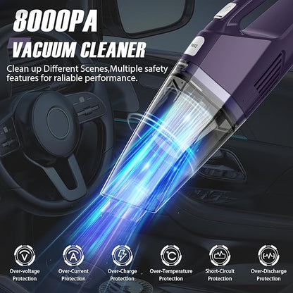 Handheld Vacuum Cordless — 3-In-1 Hand Held Vacuum Rechargeable With 8KPa Suction, Lightweight 1.7 Lbs Handheld Vac, Quick Dust Removal & Cleaning Tool With Accessories Storage For Car, Kitchen & Home