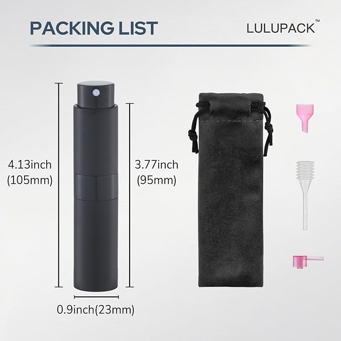 Lulupack Travel Perfume Bottle Refillable - Cologne Spray Atomizer Mini - Small Travel Size Empty Sprayer for Refill Sample Container - Portable Fragrance Decant Dispenser for Women Men 8ml 6PCS Gold