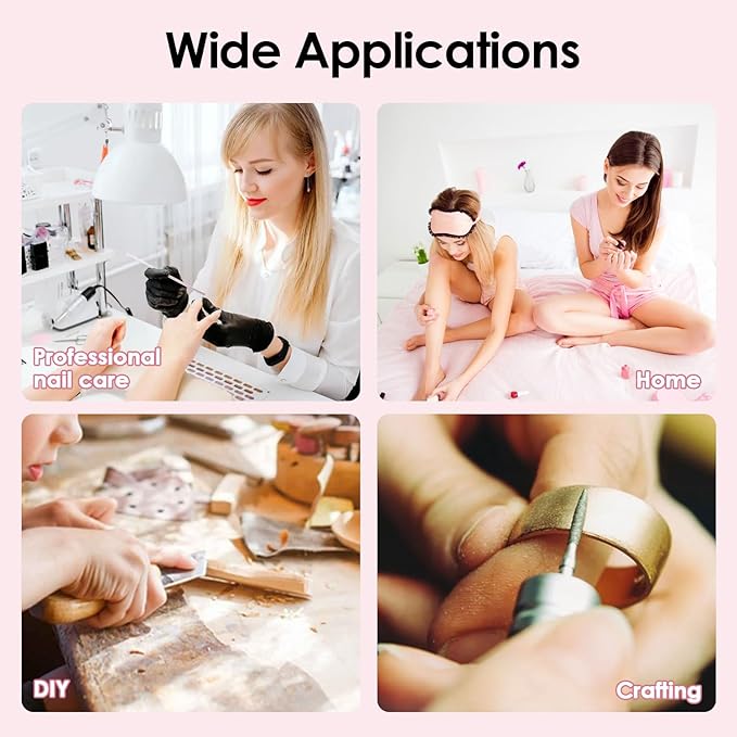 CoFashion Nail Dust Collector for Acrylic Nails Vacuum Machine, 80W Adjustable Vacuum, Electric Nails Filter for Manicure Nail Fan Dust Collector