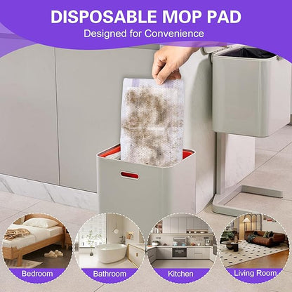Mop Pads Refills Compatible with WetJet Mop, Disposable Mop Pads for Hardwood Floors, Tile, Laminate & Multi-Surface Cleaning, 200 Pack