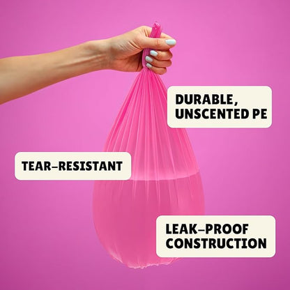 FORID Small Trash Bags 4 Gallon for Bathroom - Extra Thick Colored Garbage Bags Unscented,Strong Plastic Wastebasket Can Liners for Home Bedroom Office and Car,150 Bags Multi Colored (Pack of 2)