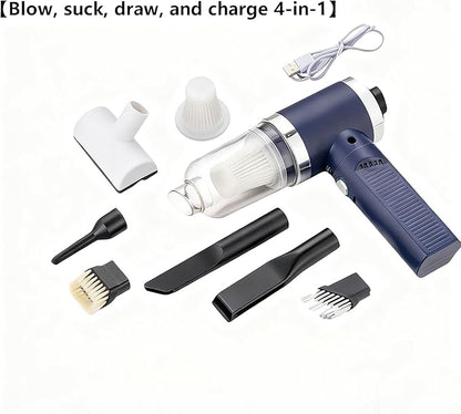 Car Vacuum Portable Cordless,Car Vacuum Cleaner high Power, Home Handheld Vacuum 30Mins Battery,Portable Vacuum Cordless 5000mAh, Small Handheld Vacuum for Car, Home, Pet Cleaning,Office.(Blue)