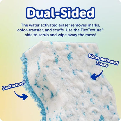 Scrub Daddy Eraser Daddy XL - Large Melamine Foam Sponges for Cleaning - Dual-Sided White Eraser Sponges for Wall Cleaning - Removes Dirt & Scuffs - Water-Activated (18 Count)