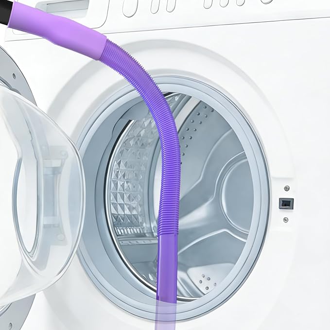 Upgraded Dryer Vent Cleaner Kit: Universal Vacuum Hose Attachment for Lint Removal Fits All Vacuums Cleaner Dryer Cleaning Tools for Clogged Ducts (Purple)