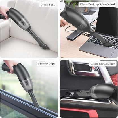 Keyboard Cleaner|Mini Vacuum for Desk, Handheld Cordless Computer Vacuum Rechargeable (with LED Light) for Cleaning Hairs, Crumbs for Desktop, Piano, Car Interior & Sewing Machine Clean [A043]