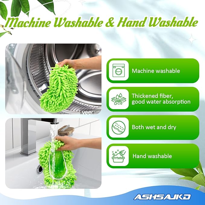 Ashsajkd 4Pcs for Swiffer Reusable Dry Sweeping Cloths Microfiber Wet Mop Pads Compatible with Swiffer Sweeper Mop ,Replacement Wet Mopping pad Refills & for Swiffer Sweeper Mop
