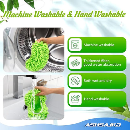Ashsajkd 4Pcs for Swiffer Reusable Dry Sweeping Cloths Microfiber Wet Mop Pads Compatible with Swiffer Sweeper Mop ,Replacement Wet Mopping pad Refills & for Swiffer Sweeper Mop