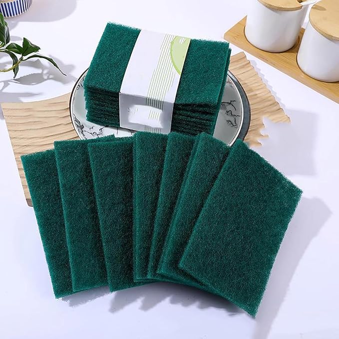 10PCS Heavy Duty Cleaning Scrubbing Pads for Kitchen Bathroom Household Cleaning Dish Scrub Sponges