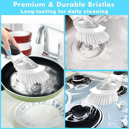 Dish Brush Refill, 8 Pack Soap Dispensing Dish Brush Refills, Dish Brush Replacement Head, Brush Dispenser Refill Fits Soap Dispensing Handle