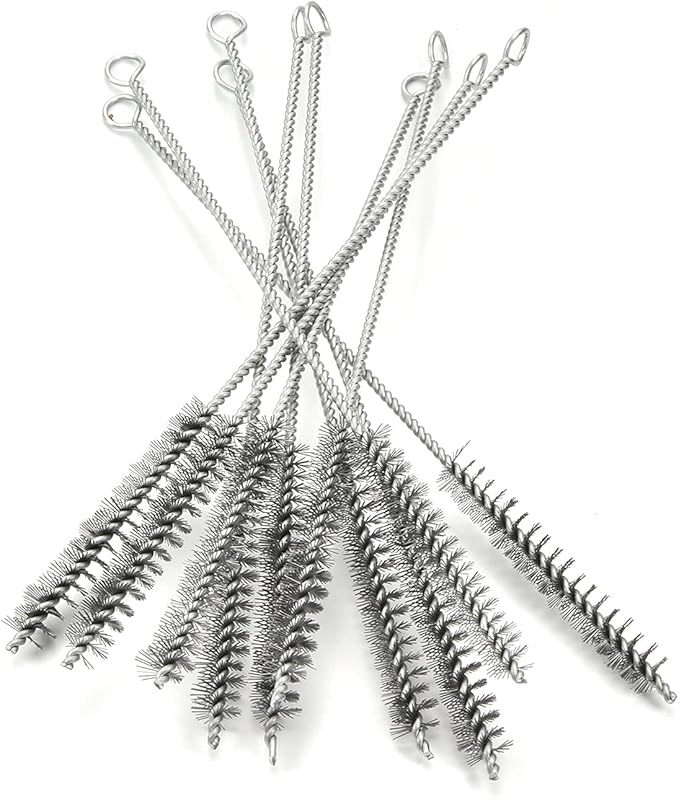Utoolmart Steel Wire Cleaning Brush, Spiral Power Tube Cleaning Tool, Bottle Brush, 0.6-inch Diameter 12-inch Length, 10pcs