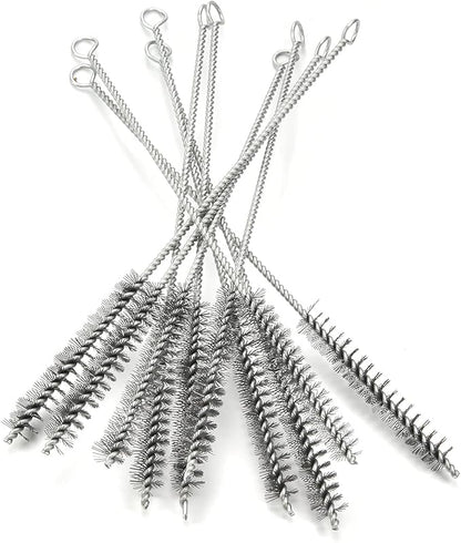 Utoolmart Steel Wire Cleaning Brush, Spiral Power Tube Cleaning Tool, Bottle Brush, 0.6-inch Diameter 12-inch Length, 10pcs