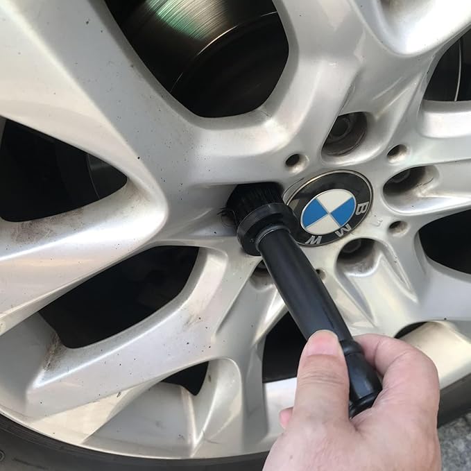 2 Packs Wheel Lug Nut Cleaning Brush Set for Chrome Closed End, Bulge & Acorn Lugnut Covers, Car Detailing Brushes for Wheel Rim Cleaning & Auto Maintenance