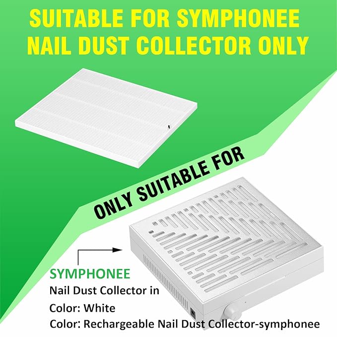 Makartt Nail Dust Collector Filter - for SYMPHONEE Nail Dust Vacuum Machine - Single Replacement Filter for Nail Art Salon Dust Extractor Accessories