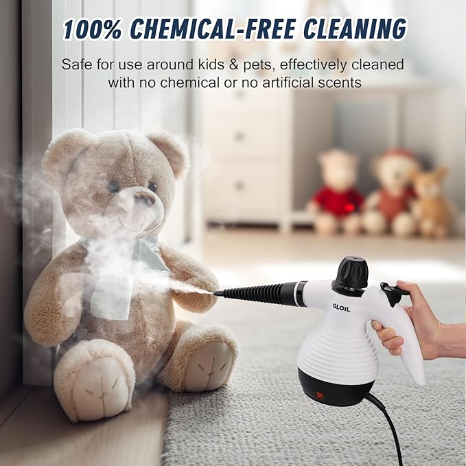 Handheld Steam Cleaner, Multifunctional High-Temperature Steam Cleaner, Portable Steam Cleaner Ideal for Cleaning Range Hoods, Microwaves, Tiles, Curtains, Sofas, Countertops, and Car Interiors.