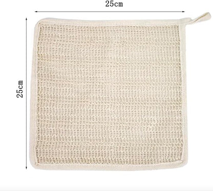 Natural Bath Body Washing Cloth, 100% Biodegradable Sisal Exfoliating Loofah Towel,