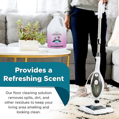 Steam & Go Demineralized Water - Multi-Surface Cleaner for Steam Cleaners, Hardwood Floors, Kitchens, & Bathrooms - Germ-Killing Formula - Hotel California Scent - 1 Gallon