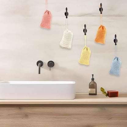 15 Pcs Sisal Soap Bag, Natural Soap Saver Pouch and Bar Soap Bags, Colorful Soaps Holder with Drawstring for Foaming and Drying The Soap Shower Bath Exfoliating Exfoliation(5 Colors)
