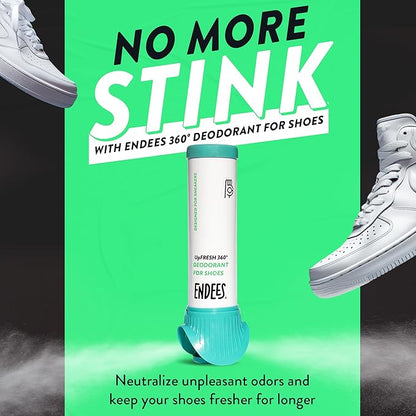 Endees UpFresh 360° Shoe Deodorizer Spray – 6 x 3.38 Fl Ozl I Foot Odor Eliminator Shoe Spray for Smelly Shoes, Feet, Sneakers, Boots, and Gym Bags, Stinky Smell Elimination Deodorant, Travel Size