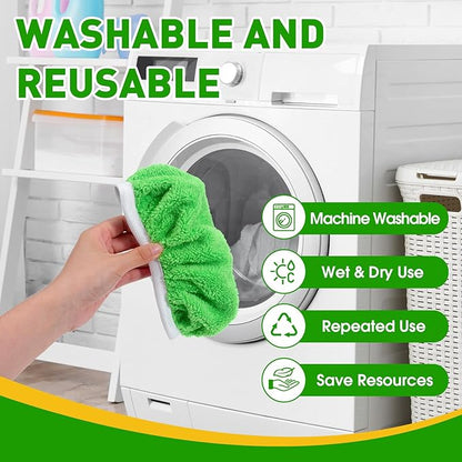 12Pcs Reusable Microfiber Mop Pads Compatible with Sweeper Mops,Dry Sweeping Cloths & Wet Mopping Pads Refills,Washable Mop Pads for Floor Cleaning