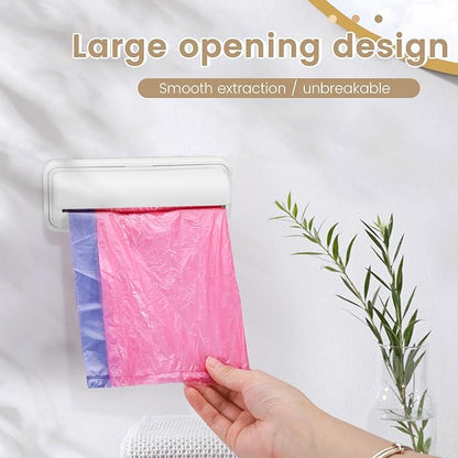2 PCS Wall Mount Trash Bag Dispenser Roll Holder, Kitchen Garbage Bag Storage Box Roll Holder, Plastic Bag Holder Organizer Under Sink (Grey)