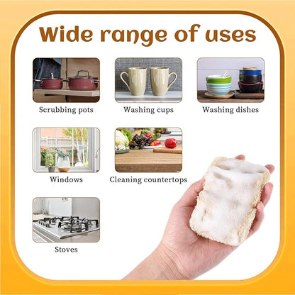 6 PCS Loofah Dish Sponge, Compostable Natural Sponges for Dishes, Natural Loofah Sponge for Kitchen