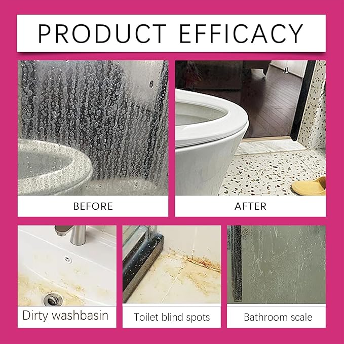 Heavy Duty Grout Cleaner for Shower, Foaming Bathroom Descaler, All Purpose Bathrooms Descaler Foam Cleaners, For Tub Floor Tile, Showers, Bathtubs