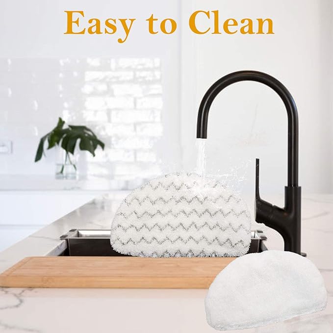 6 Pack Replacement Steam Mop Pads for Bissell Powerfresh Steam Mop 1940 1440 1544 1806 2075 Series, Model 19402 19404 19408 19409 1940a 1940f 1940q 1940t 1940w B0006 B0017,Washable Cleaning Pad