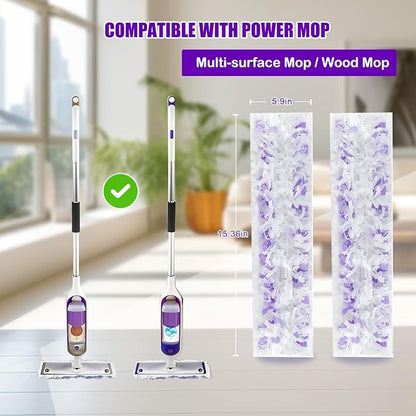 36 Pack Power Mop Refill Pads for Swiffer PowerMop - 5X Cleaning Power Mop Pads for All Multi-Surface Hardwood Floor Cleaning, 12 Layers Thickened Durable | Super Absorbent