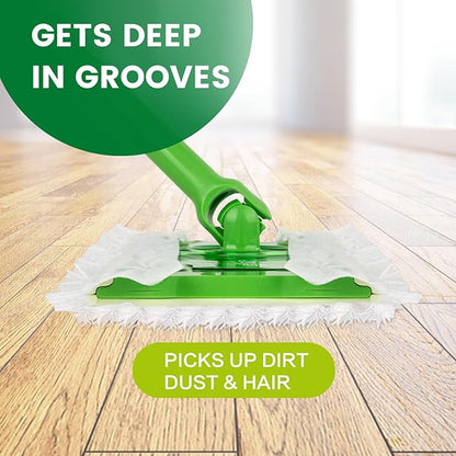 100ct Dry Sweeping Cloths for Swiffer Sweeper Mop, Heavy Duty Microfiber Duster Mop Pad Refills, Captures Dust & Pet Hair, for Hardwood Floors and Multi-Surface Cleaning