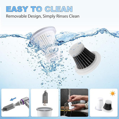 Cordless Handheld Car Vacuum, 22000PA Strong Suction Mini Vacuum, 100000 RPM Brushless Motor, 4-in-1 Portable Vacuum for Car Detailing, Pet Hair, Home, Office, Sofa, Carpet, Stairs, Couch