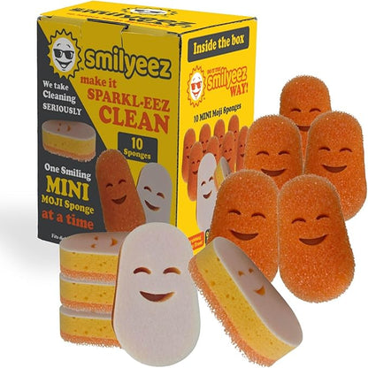 Smilyeez Scrub Moji Scrubbing Sponge Refill for The Dish Daddy (Reg. TM) Dishwand - (10 Pack)