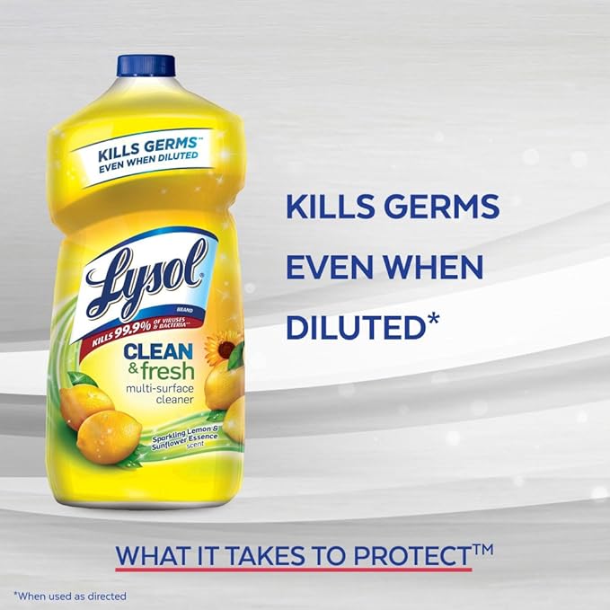 Lysol Clean & Fresh Multi-Surface Cleaner, Lemon & Sunflower, 144oz
