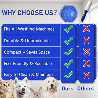 12 PCS Pet Hair Remover for Laundry, Washing Machine Fur Catcher, Effective Cat Dog Laundry Pet Hair Catcher for Clothes, Sheets, Towels, Fleece Blankets, Won’t Damage Fabric