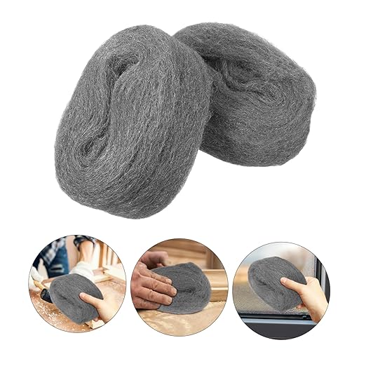PRETYZOOM 2 Rolls of Steel Wool Pads Reusable Wire Mesh Cleaning Wool for Polishing Wood Metal and Rust Removal