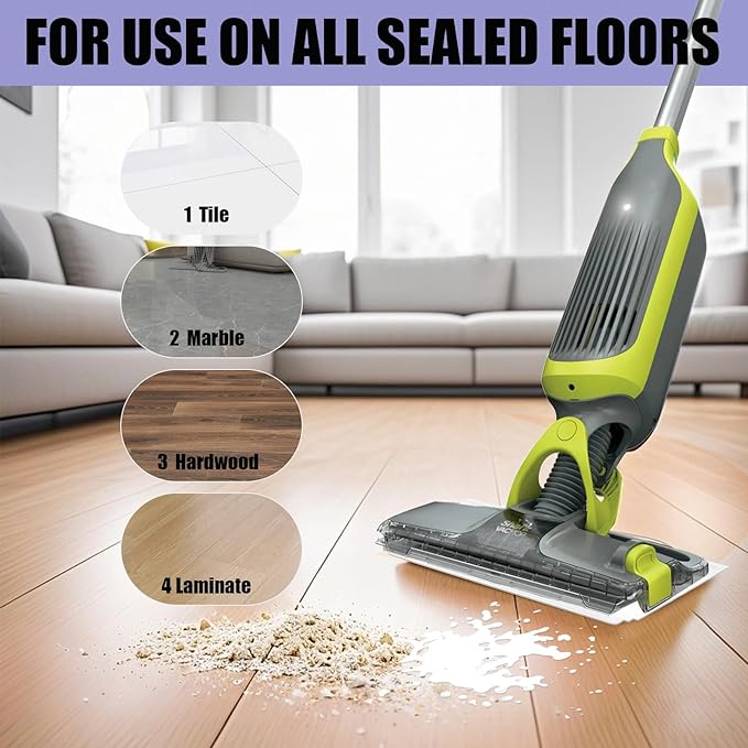 Disposable Hard Floor Pad Refills, Compatible with Shark VACMOP Pro VM252 VM251 VM250 VM200 QM250 VM190 VM200P12 VMP30 for use on All Sealed Floors （10 Pack）