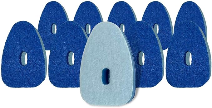 Smilyeez Blue Non Scratch Scrubbing Sponge Refill for use with The Dish Daddy (Reg. TM) Dishwand (10 Pack)
