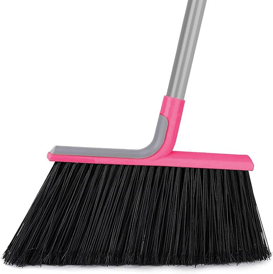 KeFanta Heavy Duty Broom, Outdoor Broom with 54.7" Long Handle, Commercial Brooms for Sweeping Outdoor Concrete Courtyard Garage Patio Indoor Home Floor Kitchen Office Lobby