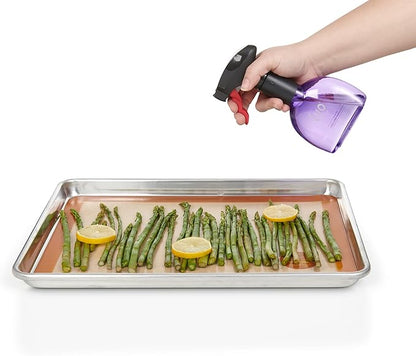 Evo Oil Sprayer Minis, Non-Aerosol for Olive, Cooking Oils, and Vinegars, Purple, 8-Ounce Capacity, Set of 2