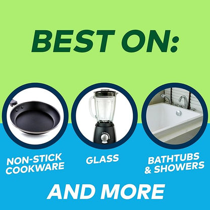 Scotch-Brite Non-Scratch Dishwand, Scrubber for Cleaning Kitchen, Bathroom, and Household, Non Scratch Dish Scrubber Safe, 1 Dishwand (Pack of 2)