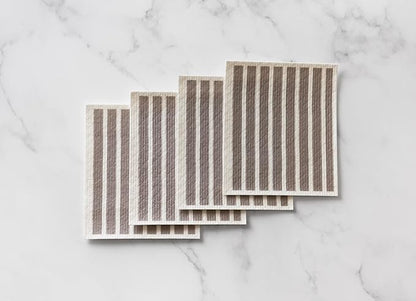Martha Stewart Swedish Kitchen Absorbent Sponge Dish Cloths, Stripes, 8 Count