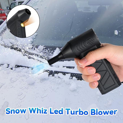 Snow Whiz 2026 Upgrade LED Turbo Snow Blower, 3 Gear Electric Air Blower for Car, Home, Keyboard