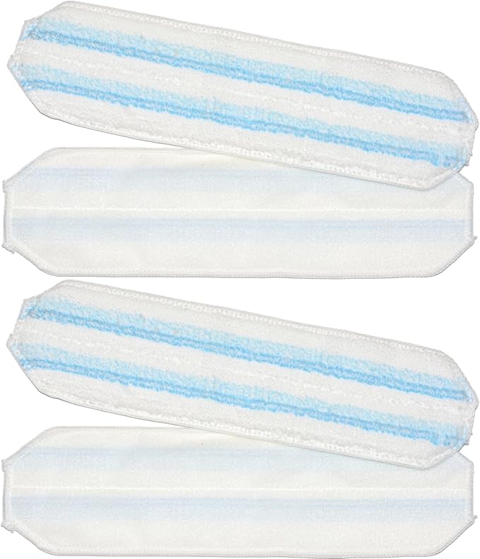 4 Pack Mop Pads Replacements for OCedar H2prO Flat Mop System,Microfiber Handle Pads Refills Washable & Reusable for Easy Cleaning