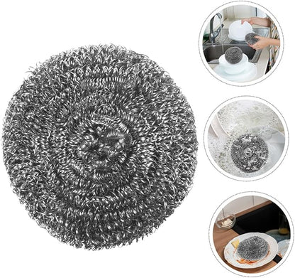 Ciieeo 8pcs Stainless Steel Balls for Dish Cleaning Scrubber Grill and Oven Cleaning Tool