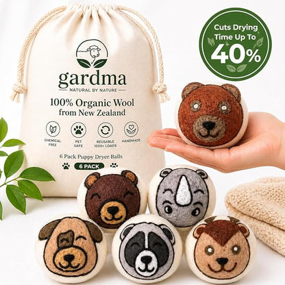 Complete Laundry Kit – Laundry Detergent Sheets, Wool Dryer Balls & Essential Oils – 3 Sheet Packs + 6 XL Animal Dryer Balls + 6 Scent Oils for Natural Clean, Soft & Fresh Laundry
