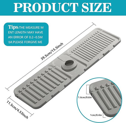 Faucet Mat for Kitchen Sink, Silicone Faucet Handle Drip Catcher Tray Mat, Silicone Kitchen Sink Splash Guard, Ideal Protective Tray for Stone Sinks in Kitchen & Bathroom