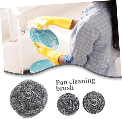 ULTECHNOVO 6pcs Metal Scrubbers Cleaning Balls for Pots Pans Grills and Kitchen Surfaces Efficient and for Heavy-Duty Use
