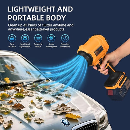 Leaf Blower Cordless Mini Hand Held Leaf Blower Cordless for 20V Battery(NO Battery), Small Car Dryer Air Blowers for Patio Garage Yard Snow Cleaning Car Dryer(Tool Only)